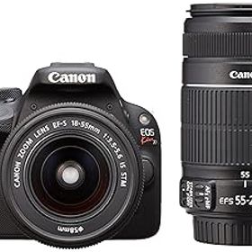【中古】Canon デジタル一眼レフカメラ EOS Kiss X7 ダブルズームキット EF-S18-55mm/EF-S55-250mm付属保証なし KISSX7-WKIT