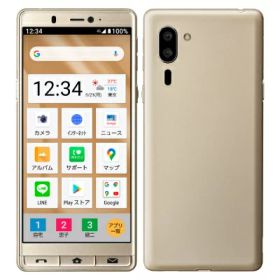 【SIMロック解除済】Softbank シンプルスマホ5 A001SH シャンパンゴールド SHARP 当社3ヶ月間保証 中古 イオシス