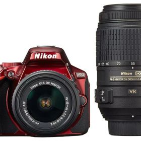 【中古】Nikon ニコン D5500 ダブルズームキット レッド