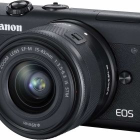 【中古】Canon キヤノン EOS M200 EF-M15-45 IS STM レンズキット ブラック