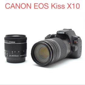 保証付き/CANON EOS Kiss X10標準&望遠ダブルレンズセット