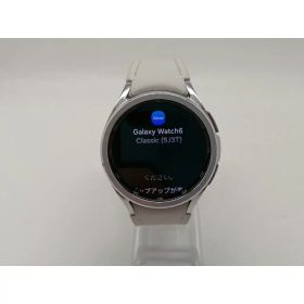 【中古】SAMSUNG Galaxy Watch6 Classic 43mm Wi-Fi/Bluetoothモデル SM-R950NZSAXJP シルバー【OSU301】保証期間1ヶ月【ランクA】