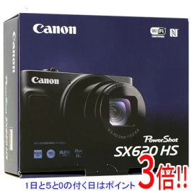 【1日と5.0のつく日、18日はポイント3倍！】【中古】Canon製 PowerShot SX620 HS ブラック 2020万画素 元箱あり