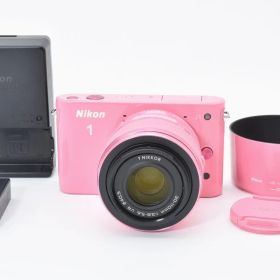 ショット数8843回 Nikon 1 J1 + 30-110mm F3.8-5.6 VR ピンク 充電器付き RYM5347#64