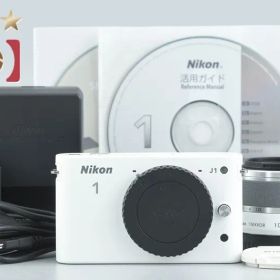 Nikon ニコン 【中古】Nikon ニコン 1 J1 標準ズームレンズキット ホワイト シャッター回数僅少 ミラーレスカメラ