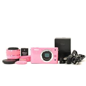 ＜良品＞ Nikon 1 J1 ピンク 標準ズームレンズキット｜ミラーレス一眼カメラ｜シャッター数2,453枚｜小打痕あり｜動作良好｜軽量コンパクトモデル