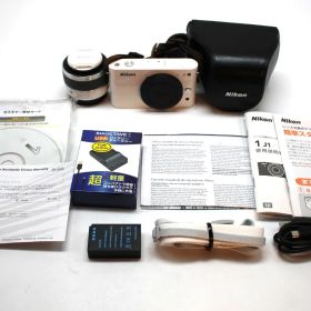 ショット数わずか678回！■ほぼ新品■ Nikon Nikon 1 J1 標準ズームレンズキット ホワイトN1 J1HLK WH ＊27004