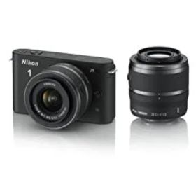 【中古】 Nikon ニコン ミラーレス一眼カメラ Nikon ニコン 1 (ワン) J1 (ジェイワン) ダブルズームキット ブラックN1 J1WZ BK