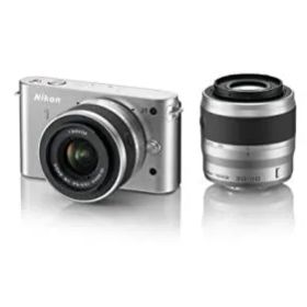 【中古】Nikon ミラーレス一眼カメラ Nikon 1 (ニコンワン) J1 (ジェイワン) ダブルズームキット シルバー N1 J1WZ SL