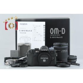 【中古】OLYMPUS オリンパス OM-D E-M10 Mark III EZ ダブルズームキット ブラック シャッター回数僅少 元箱付き