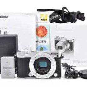 【極上美品】 Nikon デジタル一眼 Nikon 1 J5 ボディ シルバー シャッター回数 196回 ニコン 元箱付き #9042
