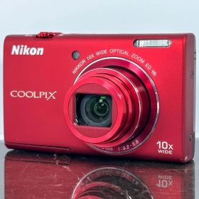 Nikon COOLPIX S6200 レッド 1600万画素 25mm広角 光学10倍ズーム 手ブレ補正 スリムコンパクトデジタルカメラ