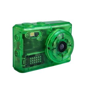 SAC CONNECT MINIカメラ SMC01-TGN ( 約100万画素 CMOSセンサー 固定焦点 0.96インチ液晶 microSD対応 動画 レトロモード 小型デジタルカメラ ) クリアグリーン