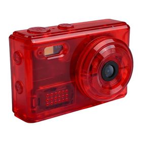 SAC CONNECT MINIカメラ SMC01-TRD ( 約100万画素 CMOSセンサー 固定焦点 0.96インチ液晶 microSD対応 動画 レトロモード 小型デジタルカメラ ) クリアレッド