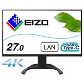 EIZO エイゾー 液晶モニター/27型/4K（3840×2160）/IPSパネル/アンチグレア/HDMI×2 DP×1 USB-C×1/ブラック FlexScan EV2740X-BK
