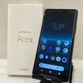 D9651 SONY XPERIA AceⅢ SOG08 ブルー 箱付き 64GB SIMフリー