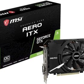 グラフィックボード MSI GeForce GTX 1660 AERO ITX 6G OC（本体のみ、本体状態難） グラフィックボード