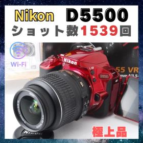 ショット数極少⭐️美品 Nikon D5500 レッド WiFi スマホ転送