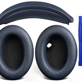 新品 SOULWIT イヤーパッド + ヘッドバンド セット Sony WH-1000XM4 (WH1000XM4) Over-Ear 用 ヘッドセット 交換 キット ヘッドホン 替え パッド 劣化防止 クッション DIY ヘッドストラップパッド 修理 部品