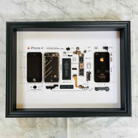 iPhone 4 ブラック 標本アート ボックスフレーム仕様(スマートフォン本体)