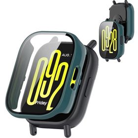 AIYYXX For Redmi Watch 5 lite ケース 3D直角エッジ 超薄型 PC+ガラス素材 一体型 シャオミ(xiaomi) redmi watch 5 lite カバー 対応 高