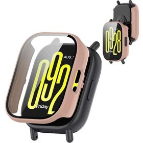 【送料無料】AIYYXX For Redmi Watch 5 lite ケース 3D直角エッジ 超薄型 PC+ガラス素材 一体型 シャオミ(