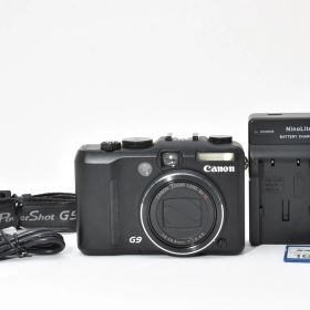 【良品・完動品】Canon PowerShot G9 ブラック 名機 高級コンデジ 1210万画素 光学6倍ズーム RAW撮影対応 動作確認済 完動品 オールドコンデジ レトロデザイン エモい写り 人気モデル パワーショット キヤノン デジカメ
