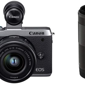 【中古】Canon キヤノン EOS M6 Mark II ダブルズームEVFキット シルバー