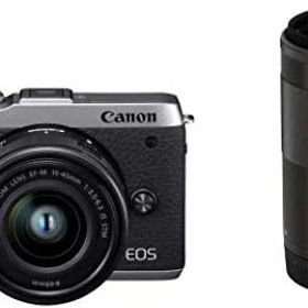 【中古】Canon ミラーレス一眼カメラ EOS M6 Mark II ダブルズームキット シルバー EOSM6MK2SL-WZK