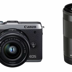 Canon ミラーレス一眼カメラ EOS M6 Mark II ダブルズームキット シルバー EOSM6MK2SL-WZK