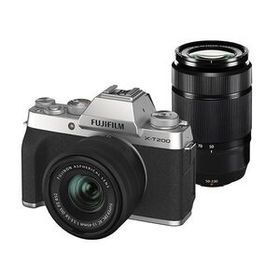 中古 １年保証 美品 FUJIFILM X-T200 ダブルズームレンズキット シルバー
