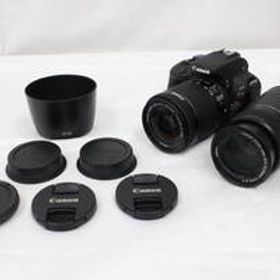 【返品保証】 【シャッター回数112回】キャノン EOS Kiss X7 EF-S 18-55mm F3.5-5.6 IS STM 55-250mm F4-5.6 IS II デジタル一眼 e6253