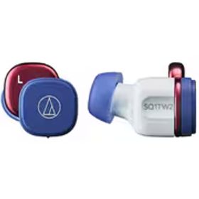 オーディオテクニカ audio-technica 完全ワイヤレスイヤホン Bluetooth対応 マルチポイント対応 Qi充電 ネイビーレッド ATH-SQ1TW2 NRD