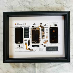 iPhone 4s ブラック 標本アート ボックスフレーム仕様(スマートフォン本体)