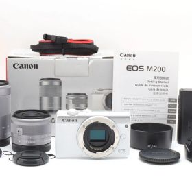 【返品保証】★良品★ Canon キヤノン EOS M200 EF-M15-45/EF-M 55-200 ダブルズームキット ミラーレス一眼 #01260209