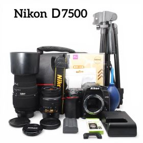 Nikon D7500 Wi-Fi ダブルレンズ 三脚 バッグ付
