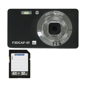 コンパクトデジタルカメラ F3DCAF-01 ＋ SDHCメモリカード 32GB 1セット デジタルカメラ デジカメ カメラ 写真 PC パソコン爆買