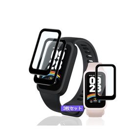 用 Xiaomi Smart Band 9 active フィルム 1.47インチ PET複合材 炭素繊維 3D曲面 3枚セット キズ修復機能