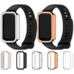 Xiaomi Smart Band 9 Active ケース 耐衝撃 カバー メッキ ハードケース かわいい/きらきら ラインストーン エレガント 保護ケース シャオミ スマート