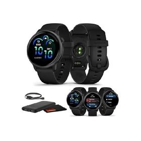 Garmin Vivoactive 6 Fitness GPS Smartwatch AMOLED Display Slate with Black Silicone Band, 11-Day Battery, 80+ Sports Modes, Activity Tracking Smart Fe