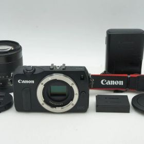 良品 Canon キヤノン EOS M + EF-M 18-55mm IS STM レンズキット ミラーレス一眼カメラ ブラック 260226t