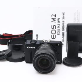 AA- (極上品) Canon キヤノン EOS M2 EF-M 18-55 IS STM レンズキット ブラック 初期不良返品対応 33-43