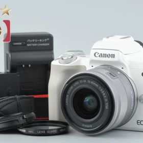 【中古】Canon キヤノン EOS Kiss M EF-M 15-45 IS STM レンズキット ホワイト