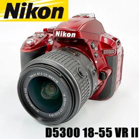 【美品】ニコン Nikon D5300 18-55 VR II レンズキット レッド 一眼レフ カメラ 中古