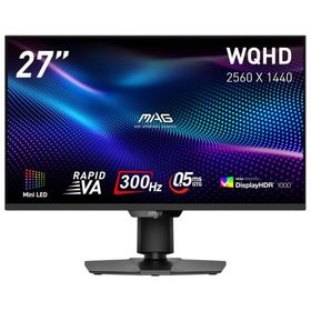 MSI ゲーミング液晶ディスプレイ(27型/RAPID VA/WQHD 2560×1440/300Hz/0.5ms/HDMI2.1/DP1.4a)(ブラック) MAGシリーズ MAG-274QPF-X30MV 返品種別A