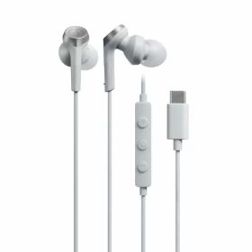 オーディオテクニカ ATH-CKS330C WH イヤホン 有線 1.2m マイク付き USB Type-C 重低音 カナル型 PC W 送料無料