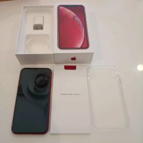 Apple iPhone XR 赤 充電器・ケース付き