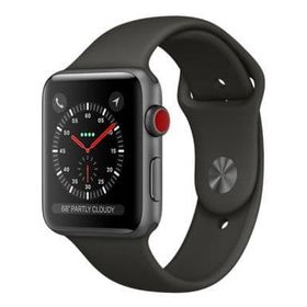 Apple Watch Series3 GPS+Cellularモデル 42mm スペースグレイアルミニウムケースとブラックスポーツバンド [MQKN2J/A] スマートウォッチ