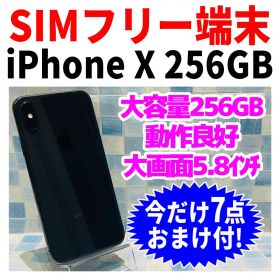 SIMフリー iPhoneX 256GB スペースグレイ 電池良好