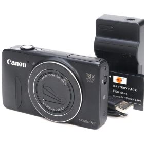 B+ (並品) Canon キヤノン PowerShot SX600 HS ブラック 初期不良返品対応 22-253